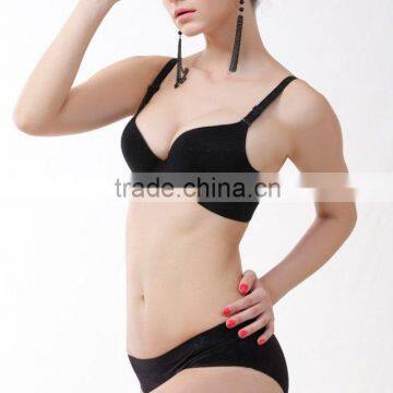 T shirt bra set Top quality one piece women sexy seamless bra and briefs