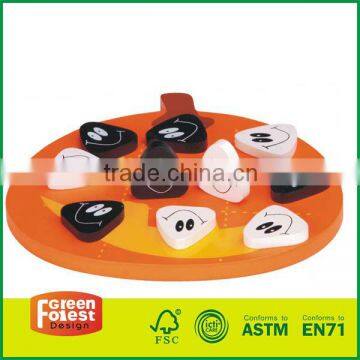 Tic Tac Toe "Jack-O-Lantern" Wooden Game