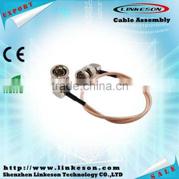 Right angle BNC plug to BNC plug coaxial RG179 cable