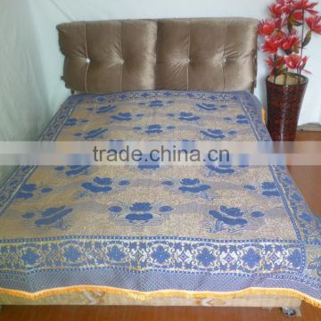 jacquard cotton blanket ande flower design thread blanket