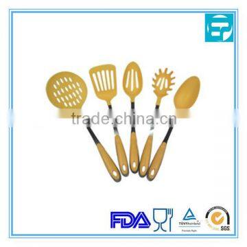 stainless steel 5 pcs yellow nylon kitchen gadgets