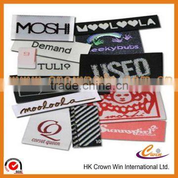 high quality custom woven silk clothing label