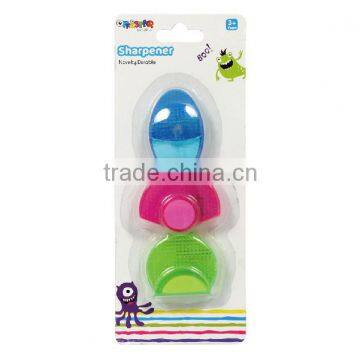 Novelty Single hole sharpener /3pc /colorful sharpener