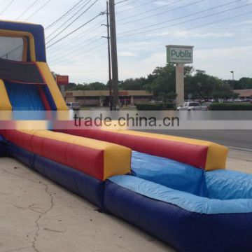 Huge inflatable long super slide fro sale, Gaint inflatable water slide with pool