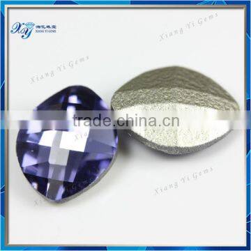 Wholesale Loose Gemstones fron Xiang Yi Gems 8x10mm Violet Marquise Glass Stone for Jewelry