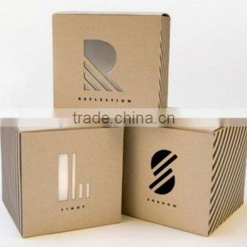 Free Risk Single Craft Card Paper With PVC Window Printing Candle Box