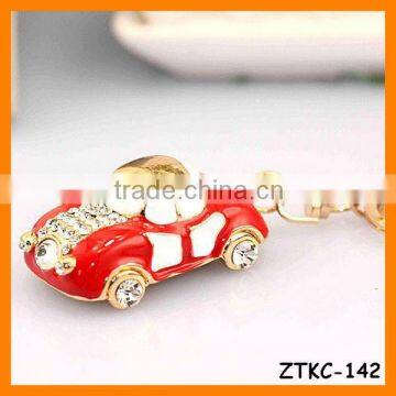 2014 Hot Selling Rhinestone Drip Mini Car Key Chain, Gift Bag Pendant ZTKC-142