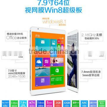 Hot selling!!! Multi-language 7.9 Inch Winds 8.1 Intel Atom Z3736F Quad core 2GB RAM 32GB ROM 5.0MP Teclast X89 Tablet PC