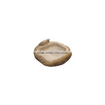 Beige Stone Decor Birdbath