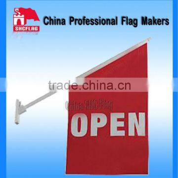 PVC outdoor promotional wall flag with bracket