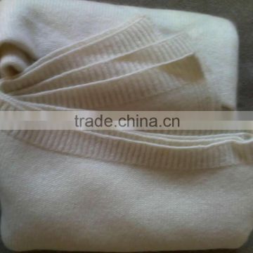 15JWS0717 7GG knitted cashmere plain blanket