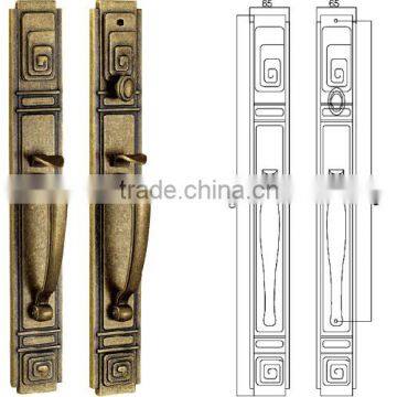 Top Sale Antique Brass Double Sided Door Pull Handle LC1301 OB With High Quality photo-2