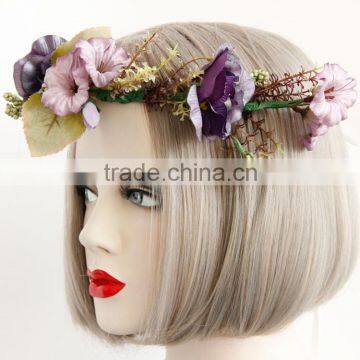 MYLOVE Purple Morning Glory Garland Beach Headwear photo-2