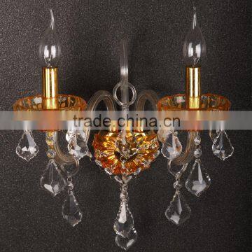 Home Living Room 2 Heads Clear Glass Wall Lamp