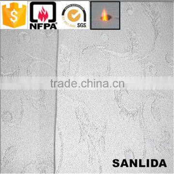 Hot sale 100% polyester fire retardant window curtain fabric with SGS NFPA701