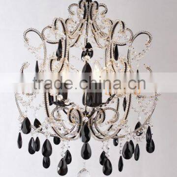 MC4022-3 Medium Size Antique White Vintage Lighting Crystal Candelabra Crystal Lamp