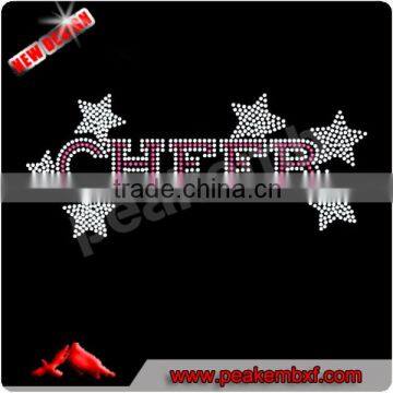 Beautiful Cheer Rhinestone Hotfix Motifs For T-shirt