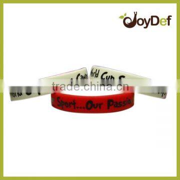 Personalized Colorful Silkscreen 100% Silicone Bracelets