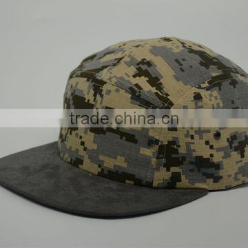 camo flat bill cap,plain brim abapback hat