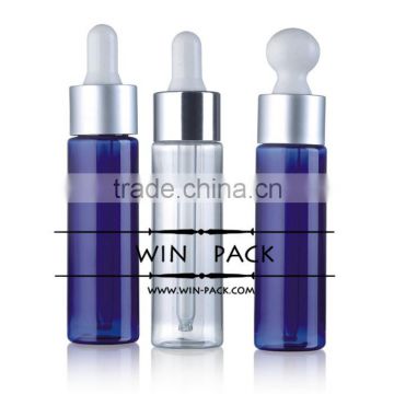 WY3169 round PET round dropper bottle, high quality cosmetic dropper bottle