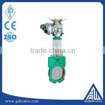 cast stee slurry type knife gate valve electric