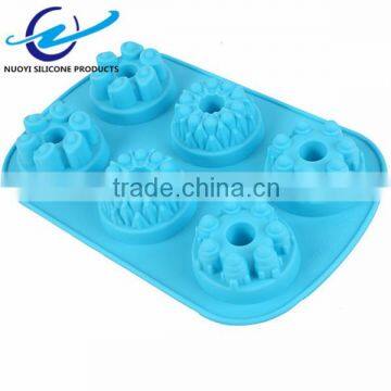 6 Cavities Castle silicone microwave cake pan