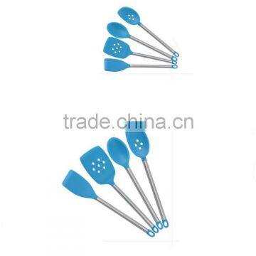 Food Grade Silicone and Nylon Modern Kitchen Designs Kitchen Accessories Utensils Blue Nylon With Stainless Steel Handle Kitchen photo-2