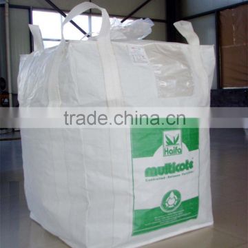 Jumbo bag 1000kg / 1500kg packing iron ore/sand/cement/concrete, with PE liner,four corner loops,any color chosen,high UV treate