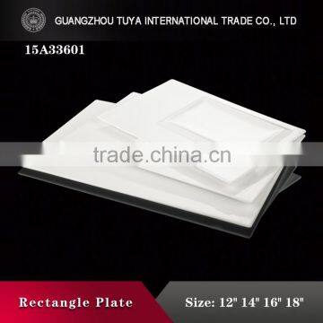 High quality guaranteed pure white rectangular plates