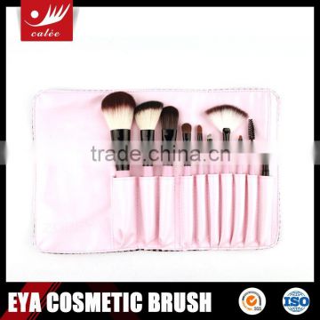 10 Piece Makeup Brush Set With Beautiful Pouch