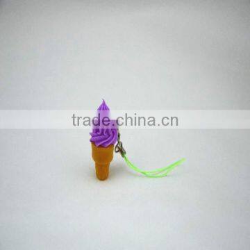 Replica mini Ice cream cone prop stage display props key chain charms