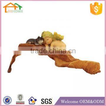 Factory Custom made home decoration polyresin baby fairy figurines