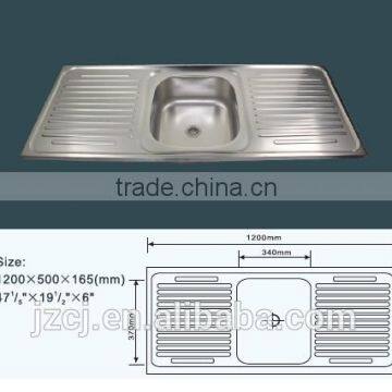 Export Iraq Hot Style JZ-825 100x50 Stainless Steel Sink