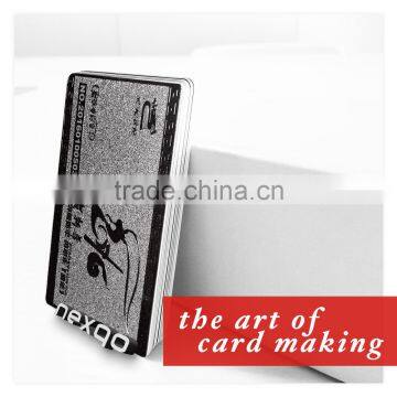 Double sided printing metal magnetic stripe card