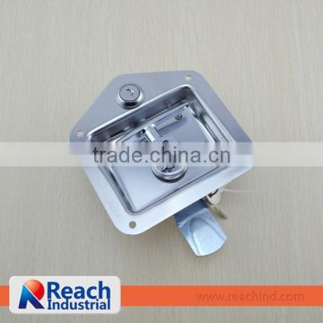 Flush Mount Polished Stainless Steel Key-Locking Recessed T Handle Tool box Drawer Locks