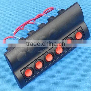 12V 6 Way Led Rocker Switch Marine Wall Panel photo-5