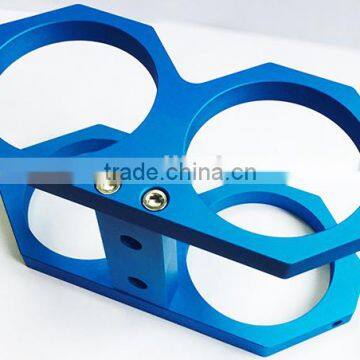 Universal CNC Billet Aluminum Fuel Oil Pump Double Fuel Pump Mounting Bracket photo-3