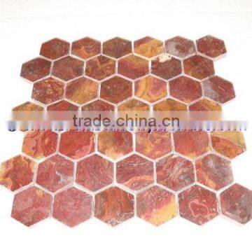 2017 New Arrival MULTI RED ONYX MOSAIC TILES COLLECTIONS photo-3