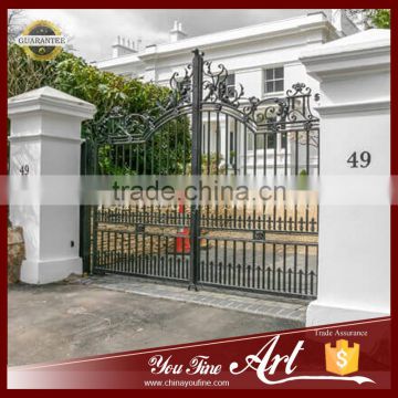 metal iron villa gate iron pipe gate design