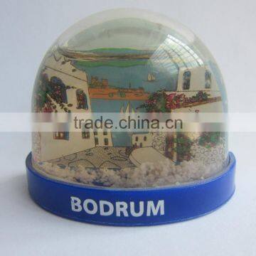 Snow Globe With The Magnet,Fridge Magnet For Tourist Souvenirs,OEM Fridge Magnet Plastic Photo Snow Globe photo-3