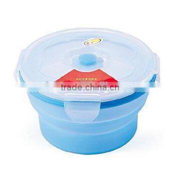 Food Grade Portable Convenient Collapsible Houseware Silicone Foldable Lunch Box