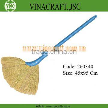 Broom straw with plastic handle