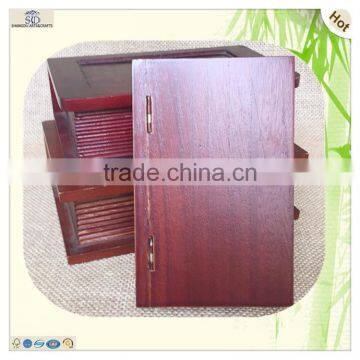 Large Solid Red Painted Office File Storage Chest Box