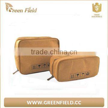 Green Field Washable Kraft Paper Fabric Makeup Cosmetic Bag photo-4