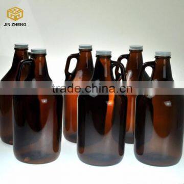 64oz/2L Round Amber Glass Beer Growler photo-2