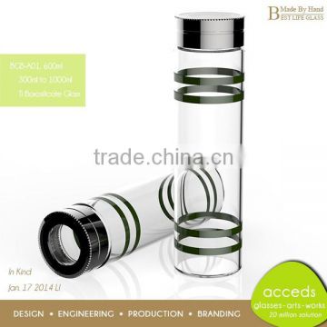 Heat Resistant Borosilicate Glass Bottle For Juice Or Soda