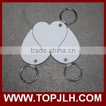 unique personalized image transfer sublimation keychain for printing