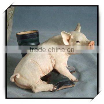 Outdoor decor resin crafts Pig