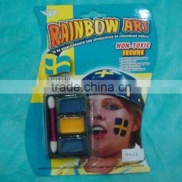 Fans Safe 3 Colors Face Paint With Brush, Customized Football Safety Face Paint With Brush photo-4