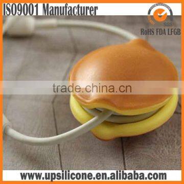 OEM earphone cord winder/silicone cable holder